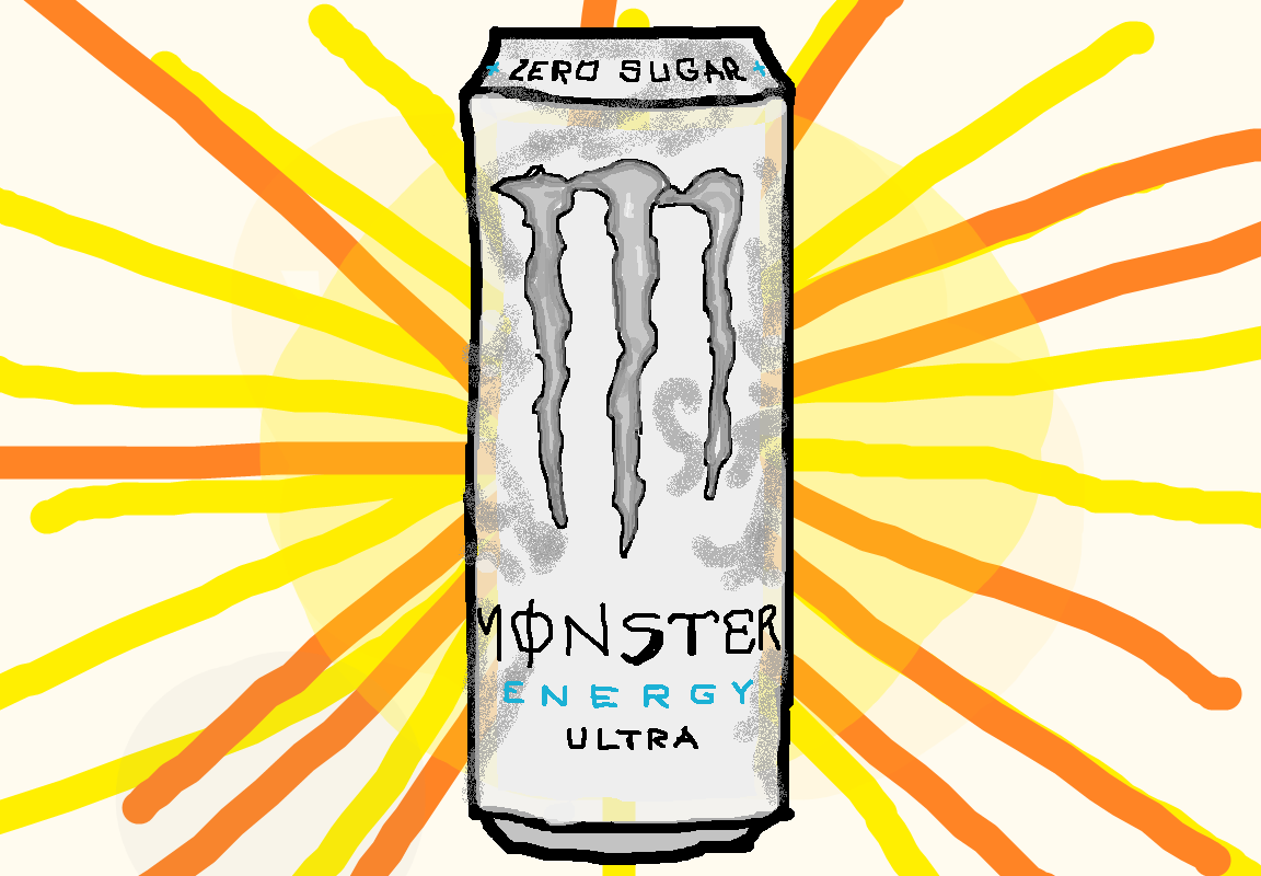 Artwork Created in Paint A Refreshing White Monster